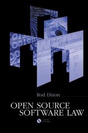 Cover of: Open Source Software Law by Rod Dixon