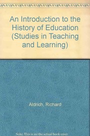 Cover of: An introduction to the history of education