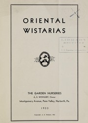 Cover of: Oriental wistarias, 1933