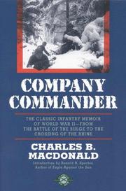 Cover of: Company commander by Charles Brown MacDonald