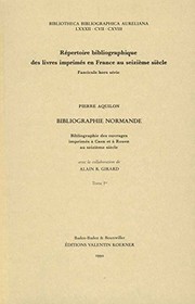 Bibliographie normande by Pierre Aquilon