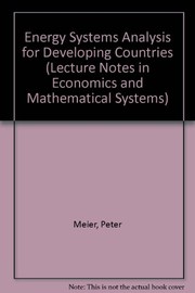 Energy systems analysis for developing countries by Meier, Peter