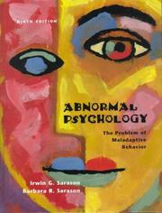 Cover of: Abnormal psychology: the problem of maladaptive behavior