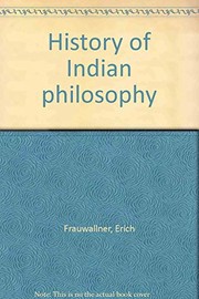 Cover of: History of Indian philosophy.
