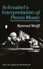 Schnabel's interpretation of piano music by Konrad Wolff