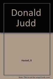 Cover of: Donald Judd by Barbara Haskell