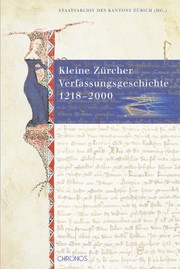 Kleine Zürcher Verfassungsgeschichte 1218-2000 by Meinrad Suter