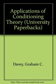 Cover of: Applications of conditioning theory