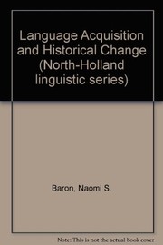 Cover of: Language acquisition and historical change