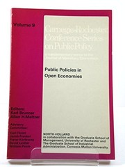 Cover of: Public policies in open economies