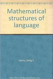 Cover of: Mathematical structures of language