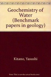 Cover of: Geochemistry of water