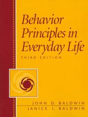 Cover of: Behavior principles in everyday life