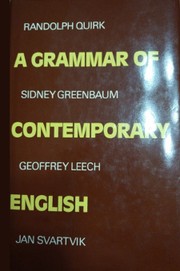 Cover of: A Grammar of contemporary English