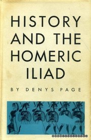 Cover of: History and the Homeric Iliad