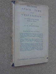 Cover of: Space, time and gravitation by Arthur Stanley Eddington