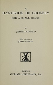 Cover of: A handbook of cookery for a small house
