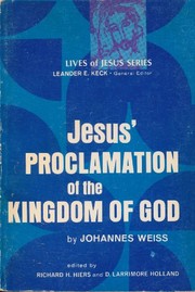 Cover of: Jesus' proclamation of the kingdom of God.