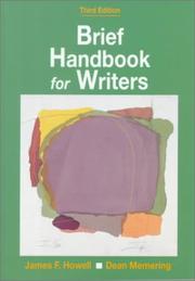 Cover of: Brief handbook for writers by James F. Howell