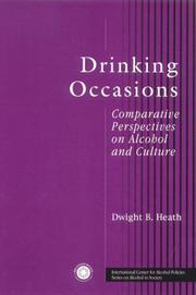 Cover of: Drinking Occasions: Comparative Perspectives on Alcohol & Culture (Series on Alcohol in Society)
