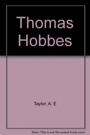 Cover of: Thomas Hobbes. by A. E. Taylor