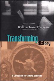 Cover of: Transforming History by William Irwin Thompson