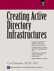 Cover of: Creating Active Directory Infrastructures