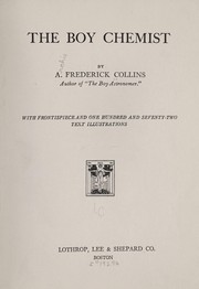 Cover of: The boy chemist by A. Frederick Collins