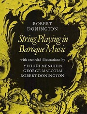 Cover of: String playing in Baroque music