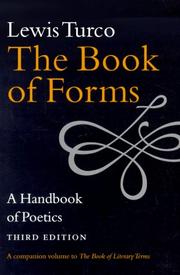 Cover of: The book of forms: a handbook of poetics
