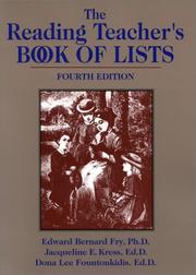 The reading teacher's book of lists by Edward Bernard Fry, Edward B. Fry, Jacqueline E. Kress
