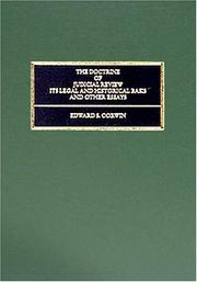 Cover of: The Doctrine of Judicial Review by Edward S. Corwin