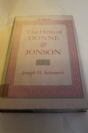 Cover of: The heirs of Donne and Jonson