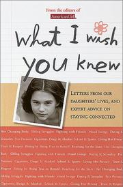 Cover of: What I Wish You Knew