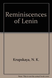 Cover of: Reminiscences of Lenin