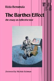 The Barthes effect by Réda Bensmaĭa
