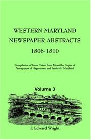 Cover of: Western Maryland Newspaper Abstracts
