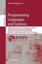 Cover of: Programming Languages and Systems (Lecture Notes in Computer Science)