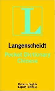 Langenscheidt pocket Chinese dictionary : Chinese-English, English-Chinese
