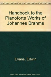 Cover of: Handbook to the works of Johannes Brahms