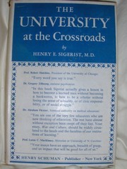 Cover of: The university at the crossroads: addresses & essays