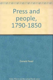 Cover of: Press and people, 1790-1850: opinion in three English cities