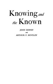 Cover of: Knowing and the known