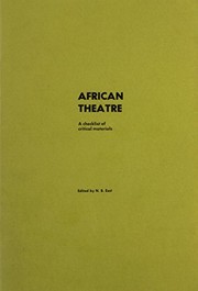 Cover of: African theatre: a checklist of critical materials
