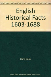 Cover of: English historical facts, 1603-1688
