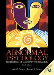 Abnormal psychology by Irwin G. Sarason, Barbara R. Sarason, Jeannie D. DiClementi, Irwin Gerald Sarason