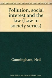 Cover of: Pollution, social interest and the law.