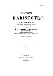 Cover of: Politique d'Aristote