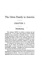 An Account of the Descendants of Thomas Orton, of Windsor, Connecticut, 1641 ... by Edward Orton, Edward Francis Baxter Orton
