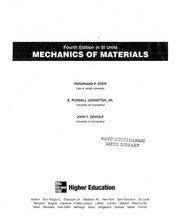 Cover of: Mechanics of Materials